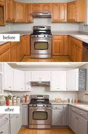The cost to remodel your kitchen cabinets depends heavily on the exact process you use. Simple Kitchen Makeover With Painted Cabinets Update Kitchen Cabinets Kitchen Remodel Simple Kitchen