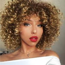 These include straight, curly and wavy. Ombre Loira Cabelo Castanho Cacheado Perucas Para Preta Feminina Da Moda Peruca Encaracolado Cacheado Afro Ebay