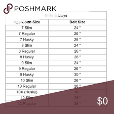 Kids Size Chart Size Chart For Kids Size Chart Kids Belt