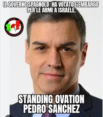 Il governo spagnolo ha votato l'embargo per le armi a Izraele .... Il  coraggio di dire basta al generazion.... cidio di migliaia di esseri umani  non manca ai fratelli spagnoli. #Antifa #antifascistisempre #