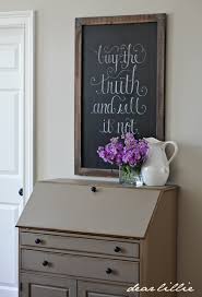 Love The Homemade Chaulkboard Above The Desk Dear Lillie Home Decor Inspiration Basement Living Rooms