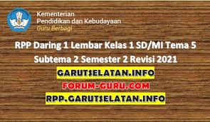 Rpp tema 1 gerak hewan dan manusia 2. Rpp Daring 1 Lembar Kelas 1 Sd Mi Tema 5 Subtema 2 Semester 2 Revisi 2021