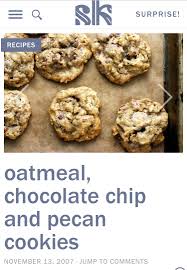 Pin By Suzanne Mcardle On Cookies And Brownies Smitten Kitchen Cookies Smitten Kitchen Recipes Chocolate Chip Oatmeal