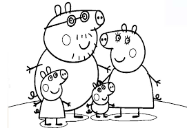 Imprime gratis esta imagen de una sandía para que tu hijos puedan desarrollar sus capacidades artísticas mientras disfrutan. Peppa Pig Para Colorear Familia Crafts Diy And Ideas Blog