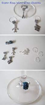 Diy Tutorial Diy Crafts How To Make Wine Glass Charms Createsie In 2021 Wine Glass Charms Glass Charm Beads Diy Wine Glasses
