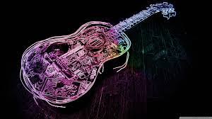 55 Colorful Guitar Wallpapers Download At Wallpaperbro Music Wallpaper Guitar Outline Cool Guitar