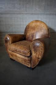 Large Art Deco French Cognac Leather Club Chair 1940s From A Unique Collectio Art Deco Furniture Leather Club Chairs Deco Chairs