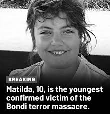 BREAKING: 10-year-old Matilda Poltavchenko has been identified as the  youngest known victim of the Bondi Beach massacre. Heartbroken relatives  described her as a “bright, joyful, and spirited” child. She was fatally  shot