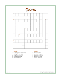 Crossword puzzles can be fun, challenging and educational. Sports Crossword Puzzle Beginner My Printable Puzzles