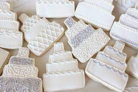 Wedding Cake Cookies Sugar And Spice And All Things Iced Wedding Cake Cookies Bridal Cookies Wedding Shower Cookies