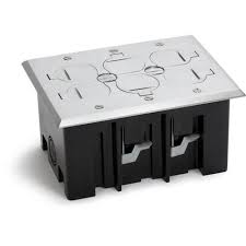 3 Duplex 15a Power Plastic Floor Box With Flip Lids Aluminum Cover Plastic Flooring