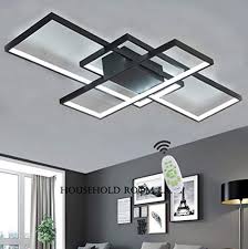 Ce plafonnier 6 spots rotative design avec chromé est simple et hosome plafonnier led 36w luminaire plafonnier 4500k lumière blanche froide pour cuisine, salon, salle de bain, chambre à coucher, couloir et. Luminaire Led Plafonnier Dimmable Salon Lampe Plafond Avec Telecommande Moderne Chambre Carre Salle A Manger Moderne Luminaires Salle A Manger Lampe De Plafond