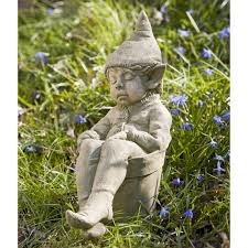 Campania International Joe The Elf Cast Stone Garden Statue Stone Garden Statues Garden Statues Garden Gnomes Statue