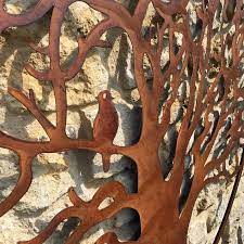 Clocks, mirrors, photo frames, wall art Large Outdoor Metal Tree Wall Art Novocom Top