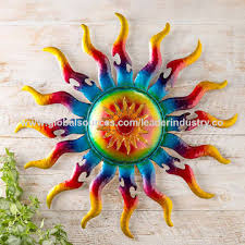 Buy garden statues & ornaments online! China Bsci Factory Decorative Handcrafted Lighted Metal Sun Wall Art Garden Ornament Wall Hanging On Global Sources Metal Wall Hanging Garden Ornament Wall Art