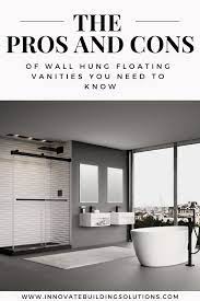 This vanity boasts clean, transitional styling and wall mounted elegance. Pros Cons And Advantages Disadvantages Of Wall Hung Floating Vanities Innovate Building Solutions