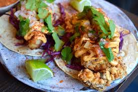 Mexican battered fish tacos served with pickled red cabbage, tomato & sweetcorn salsa and spicy mayo. Places To Eat In London Breddos Tacos Clerkenwell Rachel Phipps