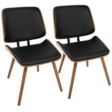 They are both beautiful and functional; Lombardi Mid Century Modern Dining Accent Chair Faux Leather Black Lumisource Target