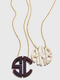 Acrylic Block Monogram Necklace