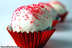For added decoration, dip cake into candy only, allow them to dry completely and decorate with betty crocker® decorating icing. Red Velvet Cake Balls Gonna Want Seconds