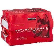 Kirkland Signature Nature S Domain Canned Dog Food Turkey Pea Stew 13 2 Oz 24 Count Http Classypetz Co Dog Food Reviews Canned Dog Food Dog Food Recipes