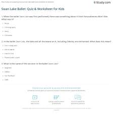 How much does a male ballet dancer lift during one performance in total? Swan Lake Ballet Quiz Worksheet For Kids Study Com