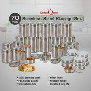 I ordered the product kitchen queen 43 pcs coloured stainless steel storage set on thursday dec 6, 2018. Buy Kitchen Queen 70 Pcs Stainless Steel Storage Set Online At Best Price In India On Naaptol Com