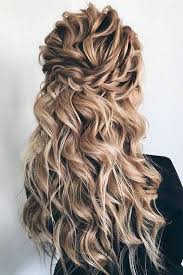Wear your hair down on your big day in one of our favorite long curly wedding hairstyles. Curly Half Updo Wedding Hairstyles For Long Hair Addicfashion
