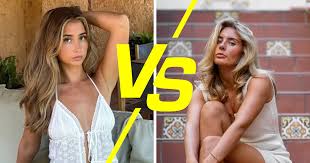 Bonnie Blue and Lily Phillips competing for this wild goal