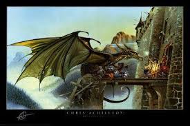 A mighty and terrifying dragon has broken out of the storybook world and is roaming free in the castle. Dragon Spell Posters Chris Achilleos Allposters Com