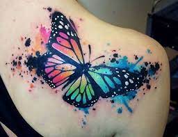 Dynamic breast cancer tattoo design: Butterfly Tattoo Traditionally Lsd Tattoo World Facebook