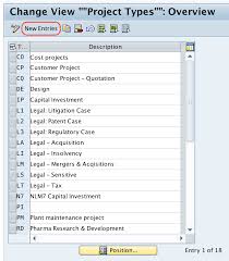Sap Ps How To Create Project Types For Wbs Element
