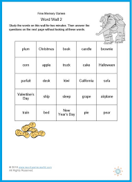 Name that era, place, object. Fun Free Memory Games To Print And Play
