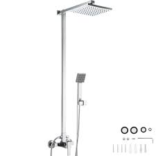 Tectake Duschsystem Regendusche Mit Handbrause