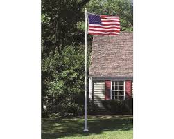 This flag pole let you raise or lower your flag without hoist ropes. Annin Residential 20 Sectional Fiberglass Flagpole Kit The Villager Iii