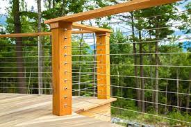 Generally, long cables can run straight through intermediate posts, allowing for faster installation. Cable Railing Hardware Bundles Kits For Wood Posts