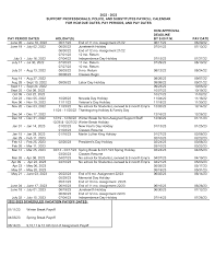 Ccsd Support Staff Pay Calendar