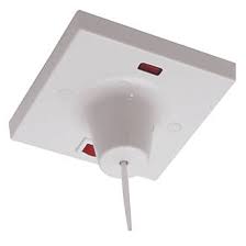 Turn the wall power switch controlling the light fixture to the off position. British General 45a 1 Way Pull Cord Switch White Switches Screwfix Com