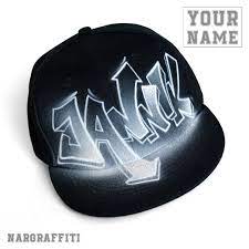 Custom Name Snapback Cap Custom Airbrush Flat Brim Hat Graffiti Spray Paint Any Name Any Color Cool Personalized Gift For Swag Hats Hats For Men Airbrush Names