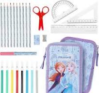 Disney Federmäppchen Mädchen Die Eiskönigin Stitch Federtasche Mädchen  Gefüllt Schulmäppchen 2 3 Fächer mit Inhalt Schule Etui Pencil Case ...