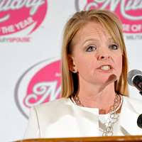 Leah Turner, Frederick D. Turner's daughter, gives