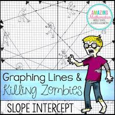 This graphing worksheet will produce a four quadrant coordinate grid and a set of ordered pairs that when correctly plotted and connected will produce amazing mathematics linear functions. Graphing Lines And Killing Zombies Solving Systems Of Equations By Graphing Zombies By Students Practice Graphing Linear Inequalities