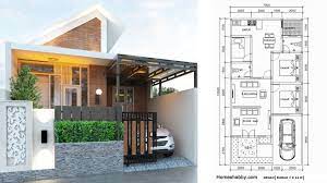 Untuk gambaran denah di lantai satu pada desain rumah 9x15, kamu juga bisa dapatian inspirasinya dari rumah denah berikut Desain Dan Denah Rumah Minimalis Modern Dengan Ukuran 7 X 14 M Material Bata Ekspos Tampil Elegan Dan Kekinian Homeshabby Com Design Home Plans Home Decorating And Interior Design