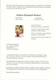 Overleden Helene Robert Familienieuws Com