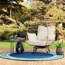 Wellow Baytree Egg Swivel Patio Chair With Cushions In 2020 Patio Chairs Chaise Lounge Chair Contemporary Chairs