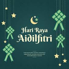 Ramadan kareem greeting card design. Hari Raya Aidilfitri Ketupat And Moon Vector Free Eid Mubarak Greetings Branding Design
