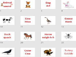 Flash Card Animals And Their Sounds Teaching Resources