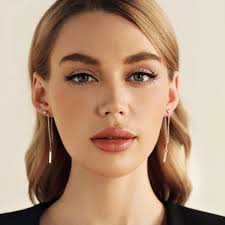 Chain Earrings for Women 18K Gold Plated Dainty Bar Drop Dangle Earrings  Long Threader Earring Hypoallergenic Line Dangly Jewelry Gift for Teen  Girls, Copper, No Gemstone : Amazon.sg: Fashion