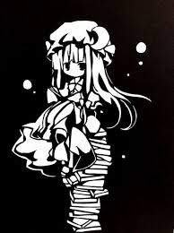 パチュリー ノーレッジ 切り絵 anime art cartoon