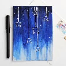 Make This Dreamy Falling Stars Card For Someone Awesome It S Easy And Fun Crayon Art Melted Crayon Art Canvas Art